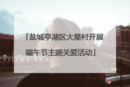 盐城亭湖区大星村开展端午节主题关爱活动